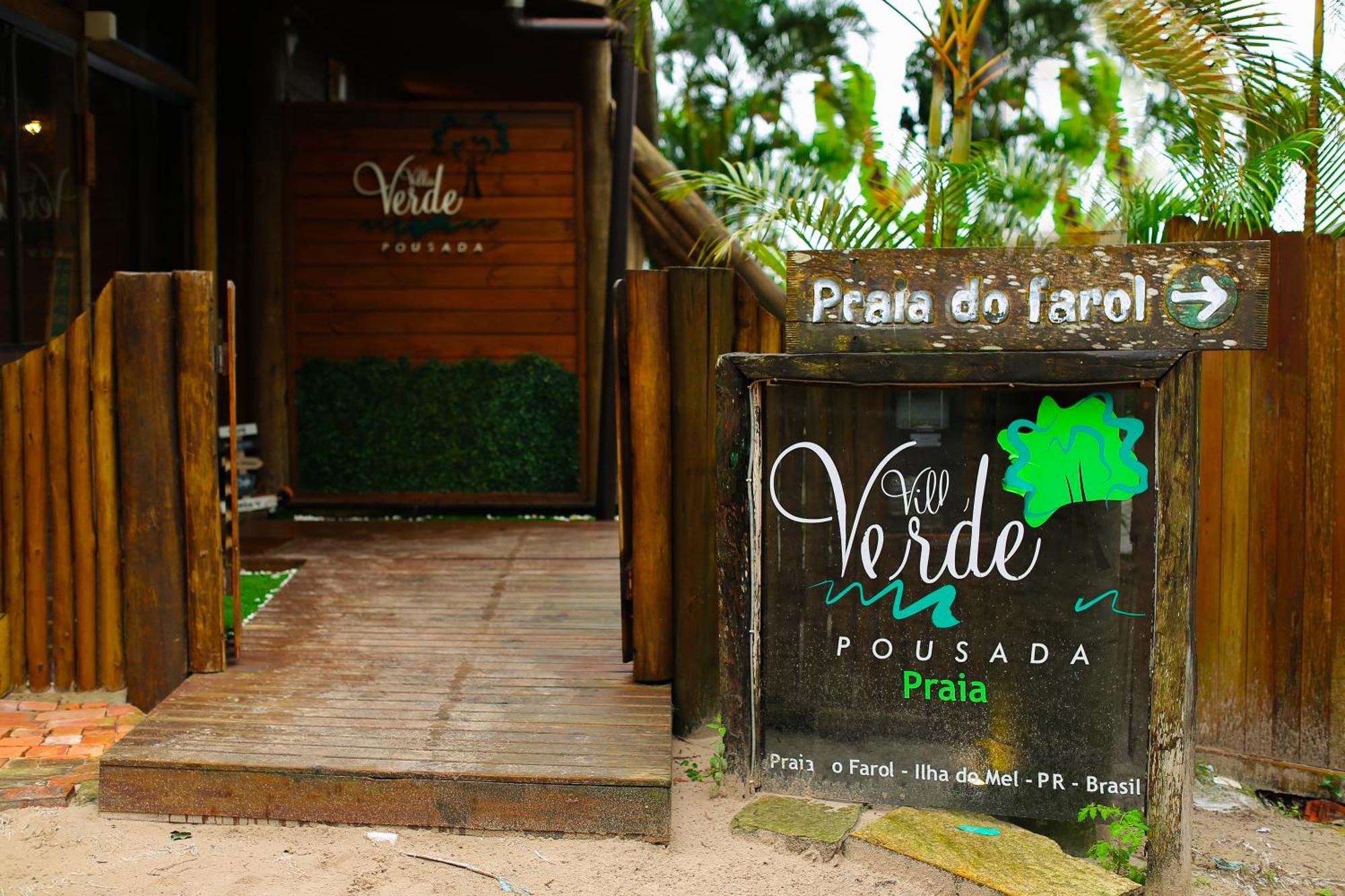 Pousada Villa Verde - Frente Para A Praia Do Farol Ilha do Mel Zewnętrze zdjęcie